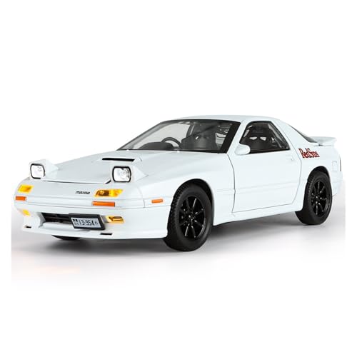 QIANKA Maßstab 1:24, Geeignet Für Mazda RX7 Legierung, Druckguss-Automodell Interaktives Multifunktionsauto(White) von QIANKA