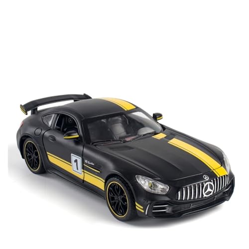 QIANKA Simulation 1:24 Für Legierung Modell Sport Auto Grün Magie Legierung Auto Spielzeug Ornamente Mit Sound Und Licht Pull Zurück(Yellow and black) von QIANKA