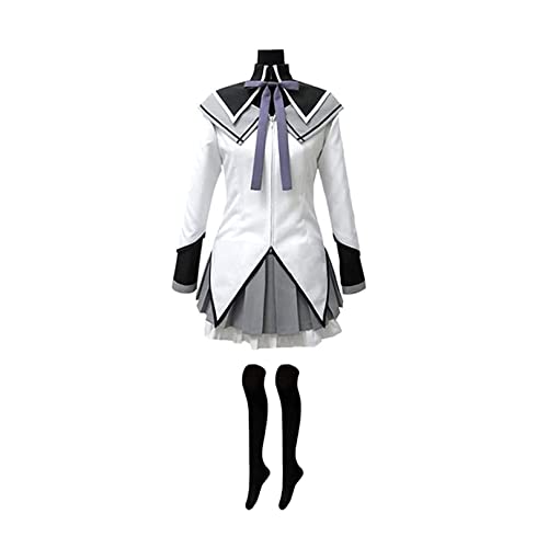 Anime Kaname Madoka Cosplay Kostüm Uniform Kleid Halloween Akemi Homura Outfit Anzug, B-3XL von QIAOPING