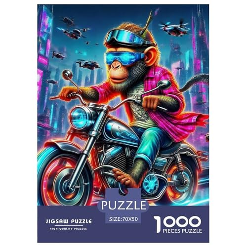 AFFE 1000 Teile Schwieriges Großes Puzzle Tier Ab 14 Jahren, Teile Passen Perfekt Zusammen, Geschicklichkeitsspiel, Perfekt Für Spieleabende, Pädagogisches 70x50cm/1000pcs AFFE 1000 Teile Schwieriges Großes Puzzle Tier Ab 14 Jahren, Teile Passen Perfekt Zusammen, Geschicklichkeitsspiel, Perfekt Für Spieleabende, Pädagogisches 70x50cm/1000pcs von QIAVXZIP