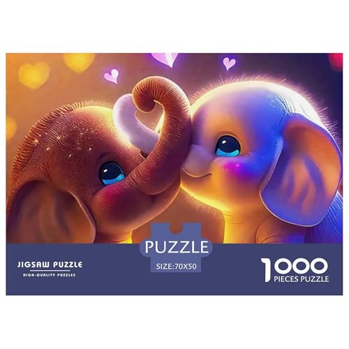 Elefanten 1000 Teile Unmöglich Puzzles Tier Ab 14 Jahren, Teile Passen Perfekt Zusammen, Geschicklichkeitsspiel, Premium Quality, Stressabbau-Spielzeug 70x50cm/1000pcs Elefanten 1000 Teile Unmöglich Puzzles Tier Ab 14 Jahren, Teile Passen Perfekt Zusammen, Geschicklichkeitsspiel, Premium Quality, Stressabbau-Spielzeug 70x50cm/1000pcs von QIAVXZIP