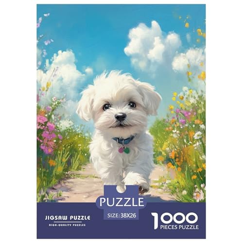 Malteser Hund 1000 Teile Schwieriges Großes Puzzle Für Erwachsene Und Kinder, Teile Passen Perfekt Zusammen, Geschicklichkeitsspiel, Perfekt Für Spieleabende, Pädagogisches 38x26cm/1000pcs Malteser Hund 1000 Teile Schwieriges Großes Puzzle Für Erwachsene Und Kinder, Teile Passen Perfekt Zusammen, Geschicklichkeitsspiel, Perfekt Für Spieleabende, Pädagogisches 38x26cm/1000pcs von QIAVXZIP