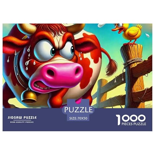 Rinder 1000 Teile Klassische Puzzle Tier Für Erwachsene Und Kinder, Teile Passen Perfekt Zusammen, Geschicklichkeitsspiel, Premium Quality, Stressabbau-Spielzeug 70x50cm/1000pcs Rinder 1000 Teile Klassische Puzzle Tier Für Erwachsene Und Kinder, Teile Passen Perfekt Zusammen, Geschicklichkeitsspiel, Premium Quality, Stressabbau-Spielzeug 70x50cm/1000pcs von QIAVXZIP