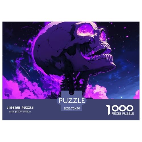 Schädel 1000 Teile Klassische Puzzle Für Die Ganze Familie, Teile Passen Perfekt Zusammen, Geschicklichkeitsspiel, Premium Quality, Stressabbau-Spielzeug 70x50cm/1000pcs Schädel 1000 Teile Klassische Puzzle Für Die Ganze Familie, Teile Passen Perfekt Zusammen, Geschicklichkeitsspiel, Premium Quality, Stressabbau-Spielzeug 70x50cm/1000pcs von QIAVXZIP