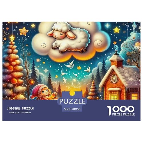 Schafe 1000 Teile Klassische Puzzle Tier Für Erwachsene Und Kinder, Teile Passen Perfekt Zusammen, Geschicklichkeitsspiel, Premium Quality, Stressabbau-Spielzeug 70x50cm/1000pcs Schafe 1000 Teile Klassische Puzzle Tier Für Erwachsene Und Kinder, Teile Passen Perfekt Zusammen, Geschicklichkeitsspiel, Premium Quality, Stressabbau-Spielzeug 70x50cm/1000pcs von QIAVXZIP