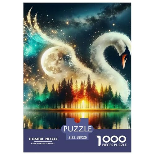 Schwan 1000 Teile Klassische Puzzle Tier Für Die Ganze Familie, Teile Passen Perfekt Zusammen, Geschicklichkeitsspiel, Premium Quality, Stressabbau-Spielzeug 38x26cm/1000pcs Schwan 1000 Teile Klassische Puzzle Tier Für Die Ganze Familie, Teile Passen Perfekt Zusammen, Geschicklichkeitsspiel, Premium Quality, Stressabbau-Spielzeug 38x26cm/1000pcs von QIAVXZIP