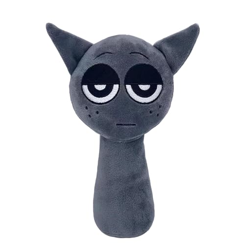 QIGHLIS Sprunki Plush, 25cm Sprunki Plushies Kuscheltier, Sprunki Plüschspielzeug für Jungen Mädchen Kinder Fans Geburtstag Geschenk (Grau) von QIGHLIS