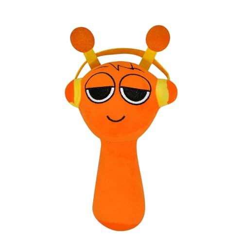 QIGHLIS Sprunki Plush, 25cm Sprunki Plushies Kuscheltier, Sprunki Plüschspielzeug für Jungen Mädchen Kinder Fans Geburtstag Geschenk (Orange) von QIGHLIS