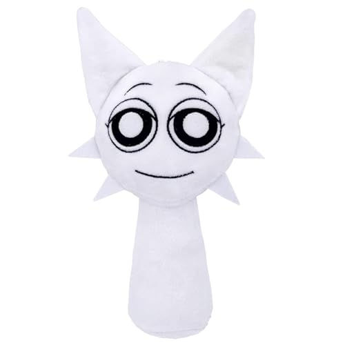 QIGHLIS Sprunki Plush, 25cm Sprunki Plushies Kuscheltier, Sprunki Plüschspielzeug für Jungen Mädchen Kinder Fans Geburtstag Geschenk (Weiß) von QIGHLIS