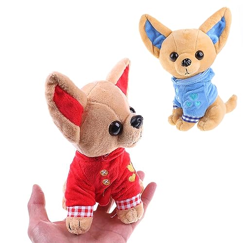 QIIIMSLSS Cartoon Chihuahua Puppenspielzeug, Plüschhund, Partyspielzeug, Fantasiegeburtstagsgeschenk, Heimdekoration für Puppen für G von QIIIMSLSS