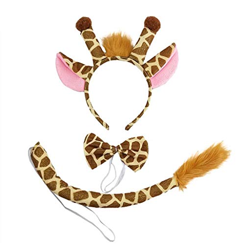 QIIIMSLSS Giraffen-Haarreif, Plüsch-Giraffen-Stirnband, Giraffen-Kopfbedeckung, Stirnband für Damen und Mädchen, Cartoon-Plüsch-Haarband, Kopfschmuck von QIIIMSLSS