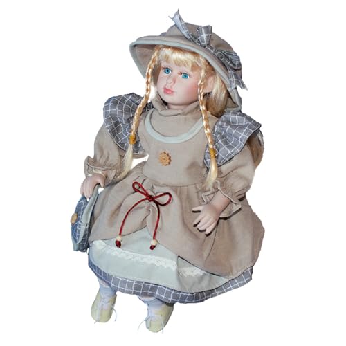 QIIIMSLSS Viktorianische Porzellanpuppe Prinzessin Reborns Puppe mit Kleid ländliches Zuhause dekorative Keramikpuppe Urlaub Party Tischdekoration von QIIIMSLSS