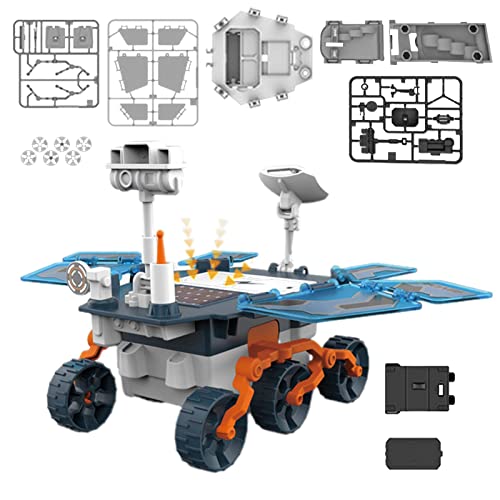 QINGHUAI Weltraumspielzeug - Solar Power Mars Rover Auto mit Sonnenkollektoren,Weltraum Mars Rover Autos Experimente Spielzeug Wissenschaft Bauspielzeug für Kinder, Kleinkinder, Kinder von QINGHUAI