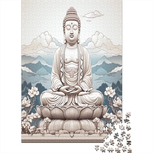 Buddha Statue 1000 Teile,Impossible Puzzle,GesKükenlichkeitsspiel Für Die Ganze Familie, Erwachsenen Puzzlespiel Puzzel 1000pcs (75x50cm) von QINGTIANFC