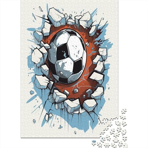 Fußball Puzzle 1000 Teile, Erwachsene, Klassische Puzzle, Impossible Puzzle,GesKükenlichkeitsspiel Für Die Ganze Familie Erwachsenenpuzzle Ab 14 Jahren Puzzel 1000pcs (75x50cm) von QINGTIANFC