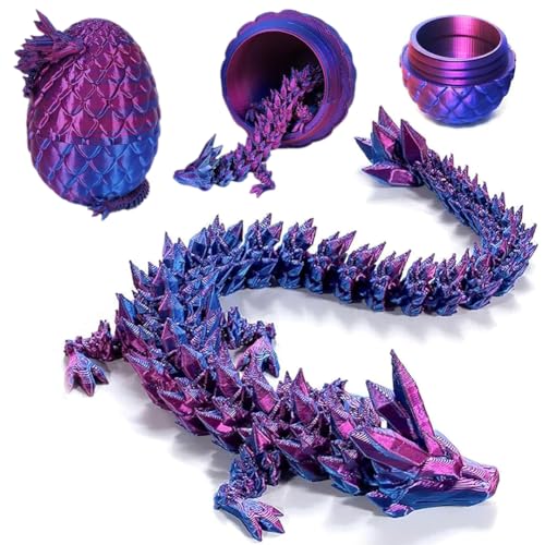 3D Gedruckter Dracheim Ei Geheimnisvolle Drachen Spielzeug Realistische Realistische Beweglicher Drachen Figuren flexible Gelenke Heimdekoration Schreibtischspielzeug Heimbürodekoration Schreibtischsp von QINGZHI