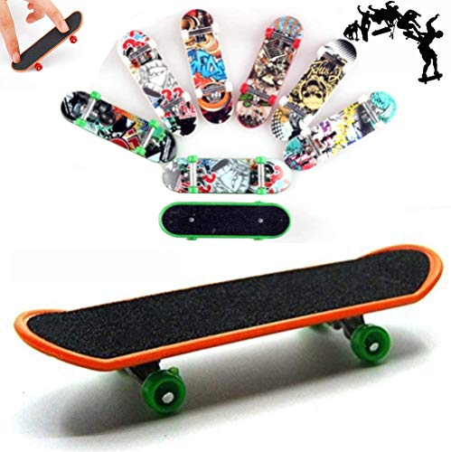 QINIFIFY Finger Skateboard, 5 Stück Mini Skataboards Fingerboard Set Finger Board Spielzeug für Mitgebseltüte Kindergeburtstag Geschenke (Zufällige Muster) von QINIFIFY