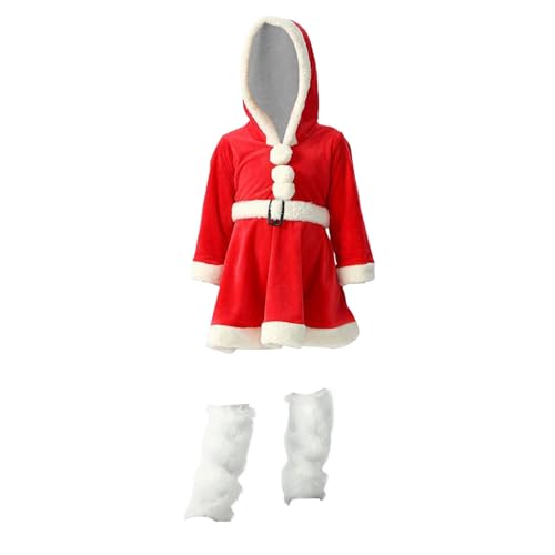 QINQNC Familien Outfit Weihnachten 𝖲titch Jogginganzug Costume Girls Costume For Kids Costume For Girls Dress Girls Santa Dress Girls Mädchen Kleidung Trainingsanzug Kinder (B, 11-12 Years) von QINQNC