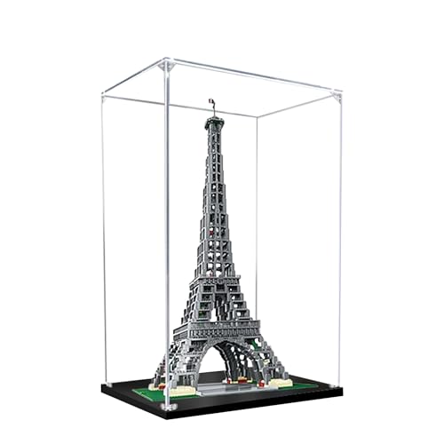 Acryl-Vitrine für Lego 10181 Eiffelturm, Modell Paris, 3 mm staubdichte Schaubox, Vitrine kompatibel mit Lego 10181 (Modell nicht im Lieferumfang enthalten) (transparenter Bau 2 mm) von QIXINDGYH