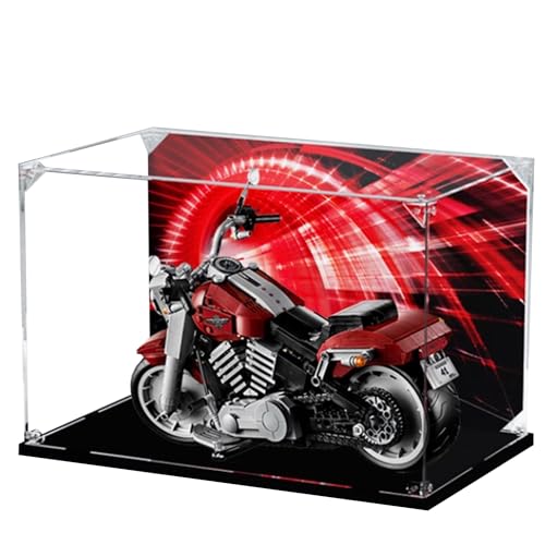 Acryl-Vitrine für Lego 10269 Motorrad Bauset, klare Vitrine, staubdichte Vitrine Kompatibel mit Lego 10269 (nur Vitrine) (Hintergrund) von QIXINDGYH