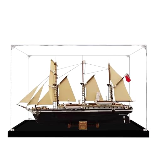 Acryl-Vitrine für Lego 10335 Endurance Expedition Ship Modell, 3 mm staubdichte Schaubox, Vitrine kompatibel mit Lego 10335 (Modell nicht im Lieferumfang enthalten) (transparenter Bau 2 mm) von QIXINDGYH