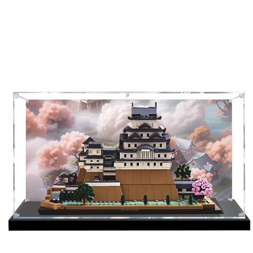 Acryl-Vitrine für Lego 21060 Himeji Castle Bauset, klare Vitrine, staubdichte Vitrine, kompatibel mit Lego 21060 (nur Vitrine) (Hintergrund) von QIXINDGYH