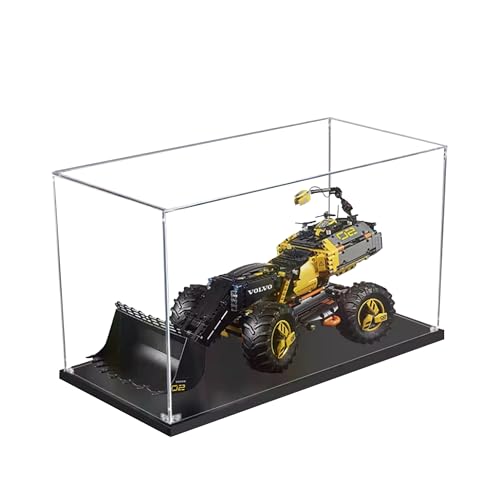 Acryl-Vitrine für Lego 42081 Radlader-Modell, 3 mm staubdichte Displaybox, Vitrine kompatibel mit Lego 42081 (Modell nicht im Lieferumfang enthalten) (transparente Konstruktion, 3 mm) von QIXINDGYH