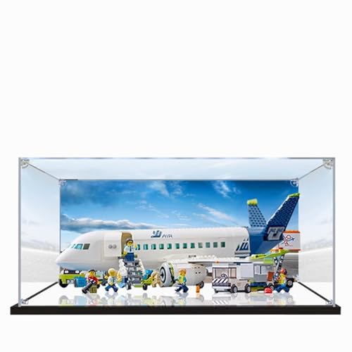 Acryl-Vitrine für Lego 60367 Passagierflugzeug Bauset, klare Vitrine, staubdichte Vitrine Kompatibel mit Lego 60367 (nur Vitrine) (Hintergrund) von QIXINDGYH