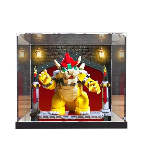 Acryl-Vitrine für Lego 71411 Leistungsstarkes Bowser-Modell, 3 mm staubdichte Schaubox, Vitrine kompatibel mit Lego 71411 (Modell nicht im Lieferumfang enthalten) von QIXINDGYH