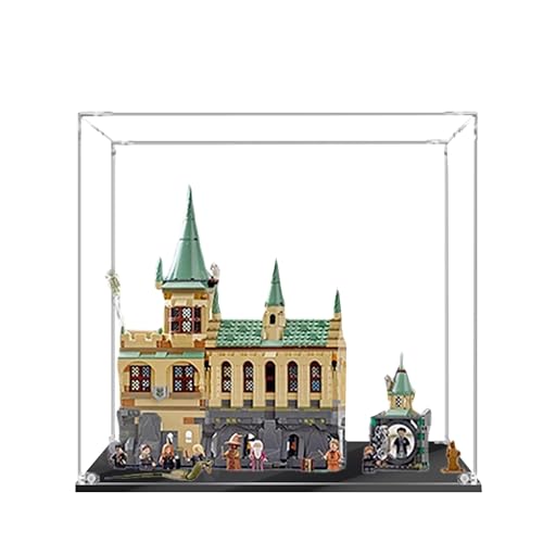 Acryl-Vitrine für Lego 76389 Hogwarts-Modell der Kammer des Schreckens, 3 mm staubdichte Schaubox, Vitrine kompatibel mit Lego 76389 (Modell nicht im Lieferumfang enthalten) (transparenter Bau 2 mm) von QIXINDGYH