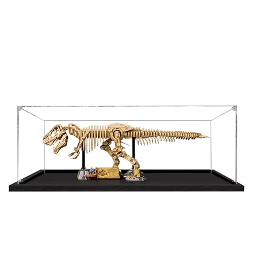 Acryl-Vitrine für Lego 76968 Dinosaurier-Fossil: Tyrannosaurus Rex Modell, 3 mm staubdichte Schaubox, Vitrine kompatibel mit Lego 76968 (Modell nicht im Lieferumfang enthalten) (Transparent, 3 mm) von QIXINDGYH