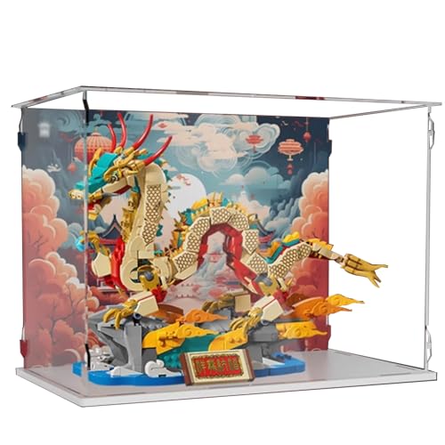 Acryl-Vitrine für Lego 80112 Xianglong Nanfu Bauset, klare Vitrine, staubdichte Vitrine, kompatibel mit Lego 80112 (nur Vitrine) (dick 2 mm) von QIXINDGYH