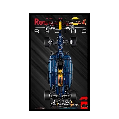 Display Wandboard für Lego 42206 Racing - Wandhalterung Display Ständer Kunst Wandhalterung Rahmen für 42206 Bauset, Ideales Geschenk für Autoliebhaber - 80 x 50 cm (42206 B) von QIXINDGYH