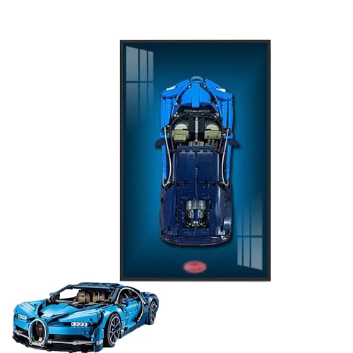 Wandhalterung Display Ständer für Lego Technic 42083 Racing - Display Wand Panel Kunst Wandhalterung Rahmen kompatibel mit Lego 42083, Ideales Geschenk für Autoliebhaber - 80 x 50 cm (42083) von QIXINDGYH