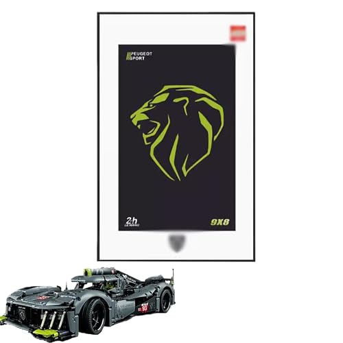 Wandhalterung Display Ständer für Lego Technic 42156 Racing - Display Wand Panel Kunst Wandhalterung Rahmen kompatibel mit Lego 42156 Ideales Geschenk für Autoliebhaber - 80 x 50 cm (42156 A) von QIXINDGYH