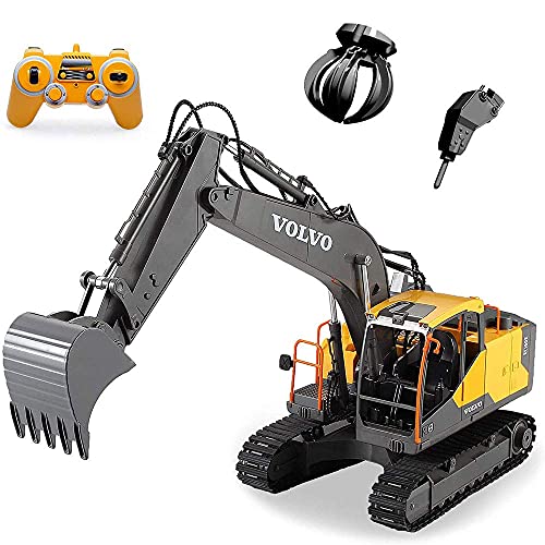 QIYHBVR 2,4G RC Bagger Fernbedienung Spielzeugbagger | 3-in-1-Baggergriff Im Maßstab 1:16, Simulierter Wiederaufladbarer RC-LKW-Bautraktor Jungen Und Mädchen QIYHBVR 2,4G RC Bagger Fernbedienung Spielzeugbagger | 3-in-1-Baggergriff Im Maßstab 1:16, Simulierter Wiederaufladbarer RC-LKW-Bautraktor Jungen Und Mädchen von QIYHBVR