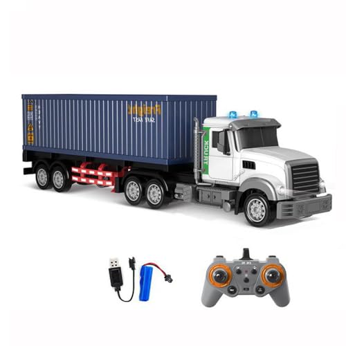 QIYHBVR RC-Sattelschlepper Mit Anhänger – 23-Zoll-Sattelschlepper-Spielzeug Für Kinder, Transportfahrzeug, 1:24-Container-LKW Mit LED-Lichtern Und Musik, Tolles Geschenk Für Jungen Und Mädchen QIYHBVR RC-Sattelschlepper Mit Anhänger – 23-Zoll-Sattelschlepper-Spielzeug Für Kinder, Transportfahrzeug, 1:24-Container-LKW Mit LED-Lichtern Und Musik, Tolles Geschenk Für Jungen Und Mädchen von QIYHBVR