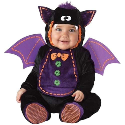 QIYUANT Baby Schläger Kostüm Klein-Kinder Faschingskostüm Jungen Mädchen Fasching Karneval Halloween 0-3 Jahren Fleece Strampler Onesie Kinderkleidung mit Kapuze und Futter 100 (24-30 Monate) von QIYUANT