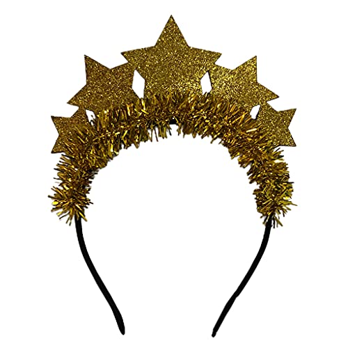 QIYUDUOLA Star Haarbänder Neujahr Stirnband Weihnachten Karneval Party Supplies Lametta Dekor Mode Haarstyling Requisiten von QIYUDUOLA