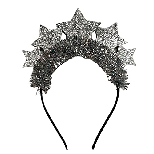 QIYUDUOLA Star Haarbänder Neujahr Stirnband Weihnachten Karneval Party Supplies Lametta Dekor Mode Haarstyling Requisiten von QIYUDUOLA