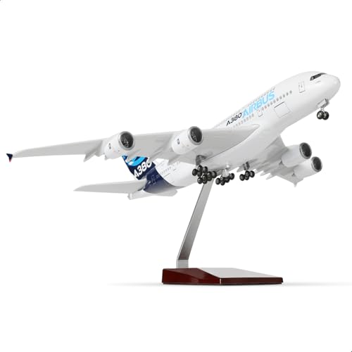 1/200 A380 Prototyp Modellflugzeug -Druckguss Airbus für A380 Modellflugzeug Kit mit Ständer (14 in-L) Pre-built Modellflugzeug für Erwachsene -Aviation Creative Geschenke, Tabletop Collection Anzeige von QIYUMOKE