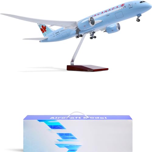 QIYUMOKE 1/130 Boeing 787-8 Canada Airlines 43,2 cm großes Modell Druckguss Flugzeug Modellbausätze mit Ständer Airlines Modell Display Sammlerstück für Luftfahrt-Enthusiasten Geschenk von QIYUMOKE