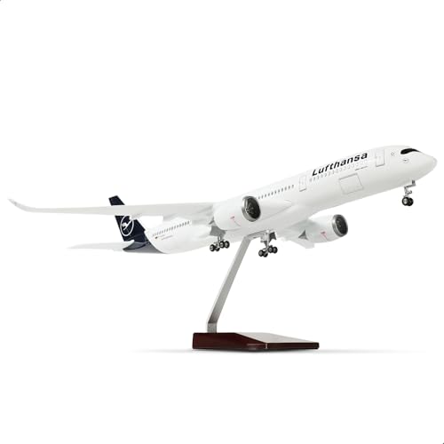 QIYUMOKE 1/144 A350 18 Zoll großes Modelldruckguss für Lufthansa Airbus A350 Flugzeugmodellbausatz mit Ständer Sky Jumbo Airliner Modellflugzeug Display Sammlermodellbausatz als Geschenk QIYUMOKE 1/144 A350 18 Zoll großes Modelldruckguss für Lufthansa Airbus A350 Flugzeugmodellbausatz mit Ständer Sky Jumbo Airliner Modellflugzeug Display Sammlermodellbausatz als Geschenk von QIYUMOKE