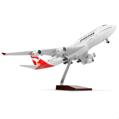 QIYUMOKE 1/160 Boeing 747 AU Airways 17 Zoll großes Modell-Druckguss-Flugzeug-Modellbausatz mit Stand-Airlines-Modellflugzeug-Display, Sammlerstück für Luftfahrt-Enthusiasten, Geschenk von QIYUMOKE