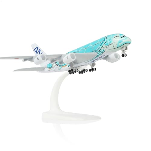 QIYUMOKE 1/300 A380 Flugzeugmodell aus Metalldruckguss für ANA Green Turtle Airlines JA382A Kai mit Ständer, Modellflugzeug, geeignet für Luftfahrtbegeisterte als Geschenk oder Ausstellungsdekoration QIYUMOKE 1/300 A380 Flugzeugmodell aus Metalldruckguss für ANA Green Turtle Airlines JA382A Kai mit Ständer, Modellflugzeug, geeignet für Luftfahrtbegeisterte als Geschenk oder Ausstellungsdekoration von QIYUMOKE