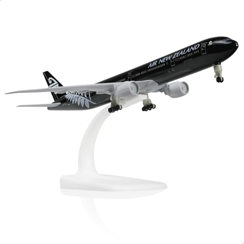 QIYUMOKE 1/300 Airbus 777 Air New Zealand Airlines Diecast Metal Flugzeugmodell mit Stand Airliner Sammlermodell Kit für Luftfahrtbegeisterte Geschenk von QIYUMOKE