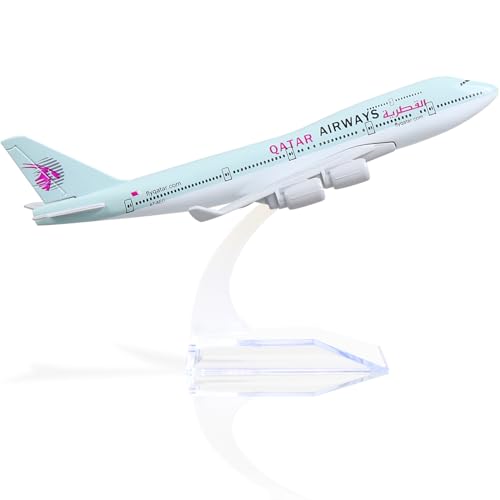 QIYUMOKE 1/400 Flugzeugmodell für Boeing 747 Qatar Airways aus Druckgussmetall mit Ständer, Airline-Modell, Legierung, Display, Sammlerstück, Modellbausatz für Luftfahrt-Enthusiasten Geschenk QIYUMOKE 1/400 Flugzeugmodell für Boeing 747 Qatar Airways aus Druckgussmetall mit Ständer, Airline-Modell, Legierung, Display, Sammlerstück, Modellbausatz für Luftfahrt-Enthusiasten Geschenk von QIYUMOKE