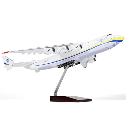 QIYUMOKE 1:200 Antonov An-225 Mriya Flugzeugmodell 17 Zoll Ukraine Bemaltes Mriya Transporter-Ausstellungsmodellflugzeug zur Sammlung von QIYUMOKE