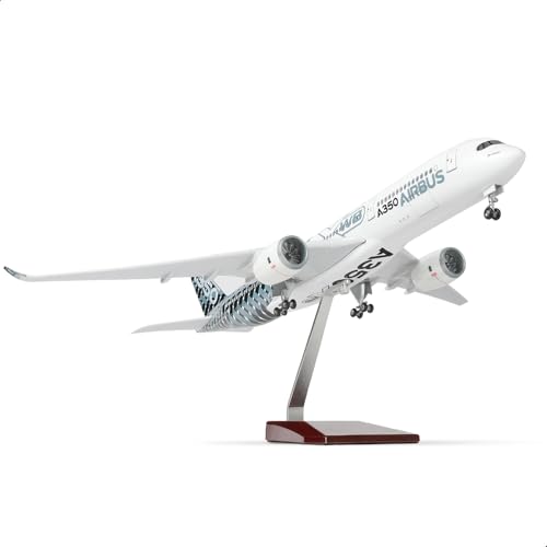 QIYUMOKE A350 Dreamliner 1/144 großes Flugzeugmodellkit mit Stand-Airbus A350-900 Demonstrator Modellflugzeug (18,5 Zoll) Luftfahrtbegeisterte Geschenke, Displaydekorationen F-Wwcf von QIYUMOKE