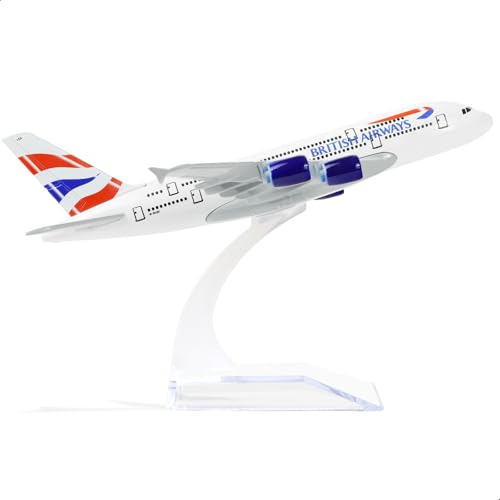 QIYUMOKE Air-Bus A380 1:400 UK Airways Diecast Metall-Flugzeug Modell mit Stand Alloy Model Kit für Luftfahrt-Enthusiasten Geschenk QIYUMOKE Air-Bus A380 1:400 UK Airways Diecast Metall-Flugzeug Modell mit Stand Alloy Model Kit für Luftfahrt-Enthusiasten Geschenk von QIYUMOKE